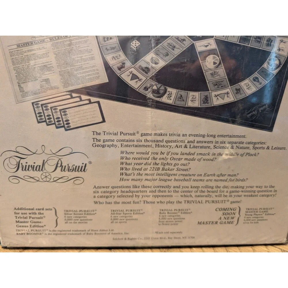 Vintage Trivial Pursuit Master Genus 1981 Edition Board Game Factory Sealed